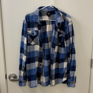 Vans flannel. Blue and white. Great condition (L)